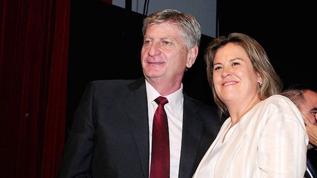 El gobernador de La Pampa Sergio Ziliotto junto a la intendenta de General Pico, Fernanda Alonso: el PJ provincial sacudido por la grieta nacional.