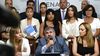 El bloque de Unión por la Patria durante la conferencia sobre el decretazo.&nbsp;