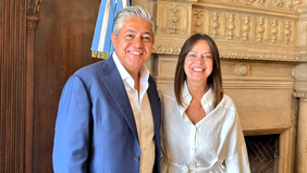 Rolando Figueroa y Sandra Pettovello, durante la firma del acuerdo entre la administración nacional y el gobierno de Neuquén. Rolando Figueroa y Sandra Pettovello, durante la firma del acuerdo entre la administración nacional y el gobierno de Neuquén.