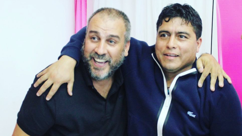Facundo Prades y el gobernador Claudio Vidal durante la campaña 2023. 
