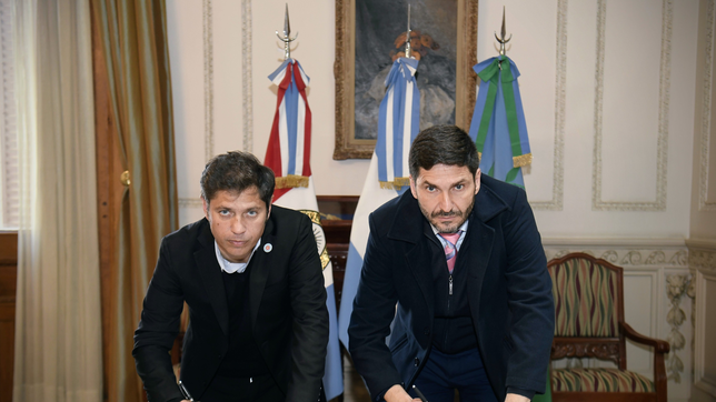Axel Kicillof y Maximiliano Pullaro, buena síntonia y cooperación.