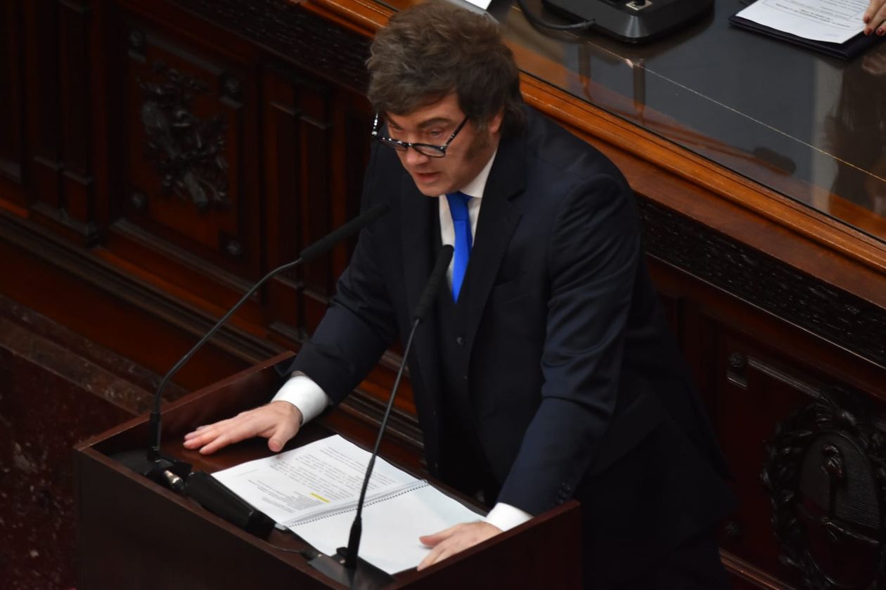 Javier Milei en la Asamblea Legislativa 2026.