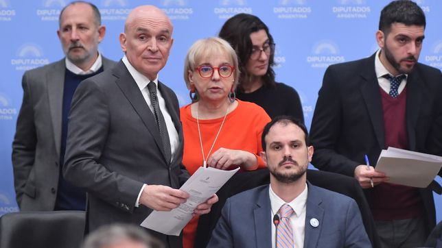 Santiago Santurio, diputado de La Libertad Avanza, al frente del debate de la ley ómnibus.&nbsp;