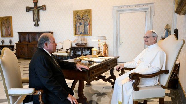 Gerardo Werthein con el papa León XIV.