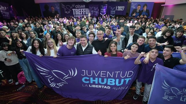La Libertad Avanza desembarcó en Chubut y Treffinger se anotó para pelear por la Gobernación. Fotos: gentileza LLA.&nbsp;