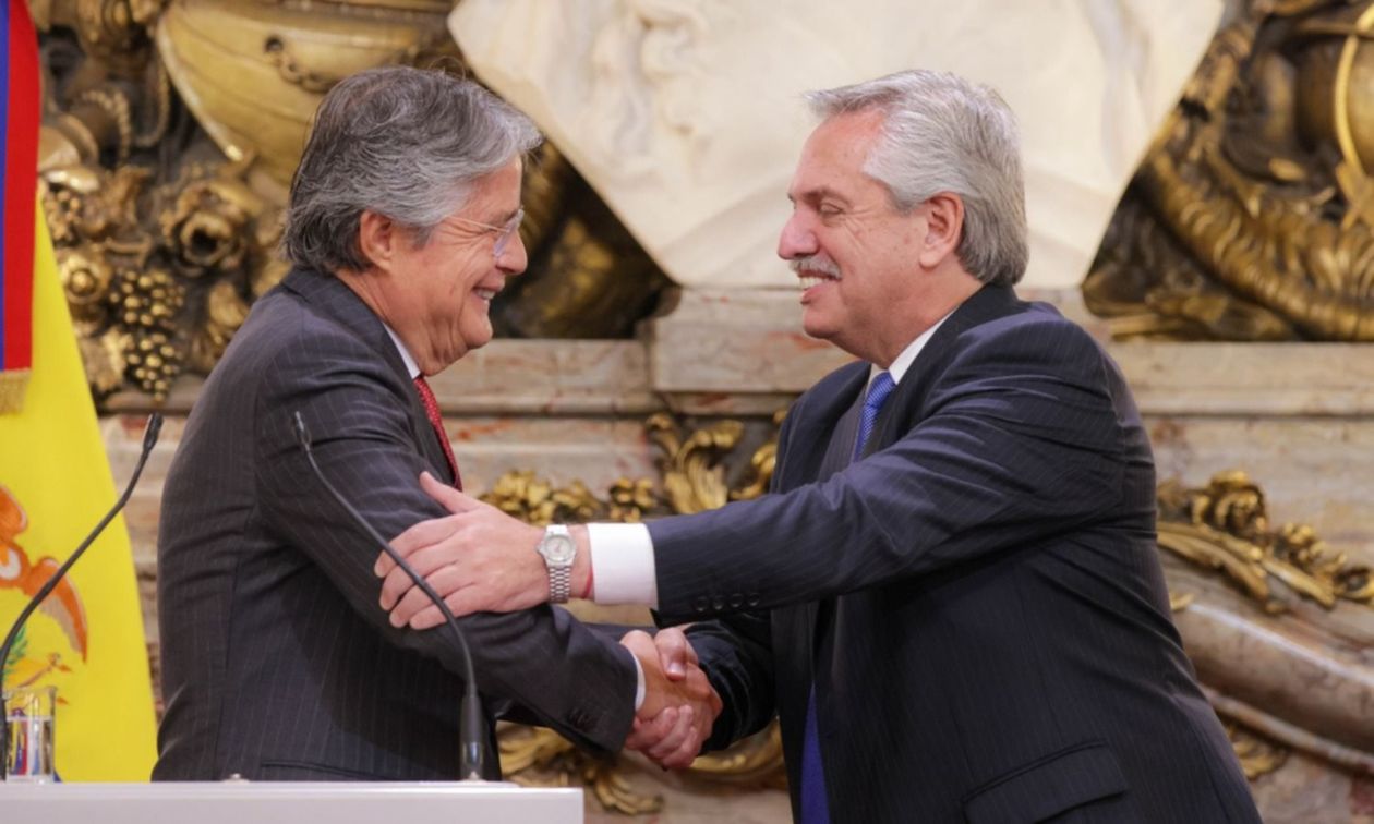 Alberto Fernández y Guillermo Lasso Alberto Fernandez Guillermo Lasso