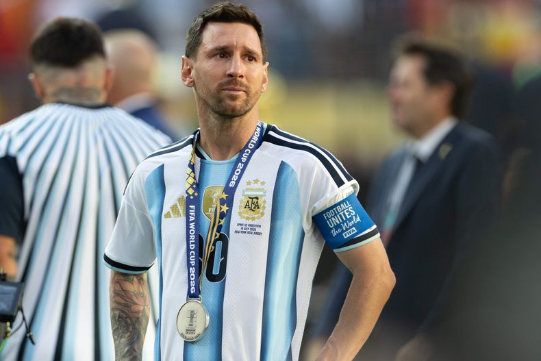 Lionel Messi luego de la derrota ante España en la final del Mundial 2026.