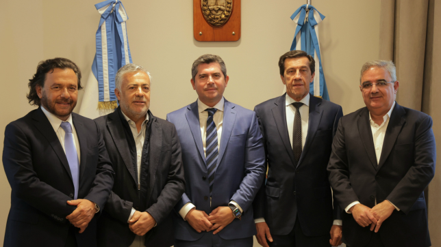 Los cinco gobernadores del cobre, Gustavo Sáenz, Alfredo Cornejo, Marcelo Orrego, Raúl Jallil y Carlos Sadir