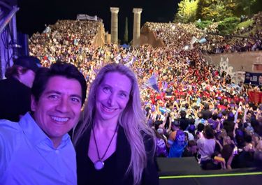 Gonzalo Roca y Karina Milei. 