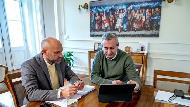 Pablo Javkin y Gustavo Puccini, juntos en el Palacio de los Leones.