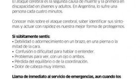 San Martín: realizará una jornada de prevención de ACV