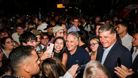 Martín Llaryora, gobernador de Córdoba, en la apertura del Festival de Cosquín