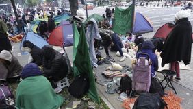 Acampe y marchas en centro porteño por la emergencia alimentaria