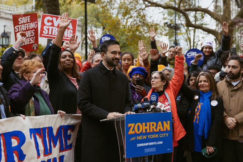 Zohran Mamdani en campaña.