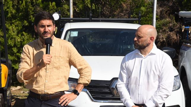 Maximiliano Pullaro y Gustavo Puccini, ministro de Desarrollo Productivo.