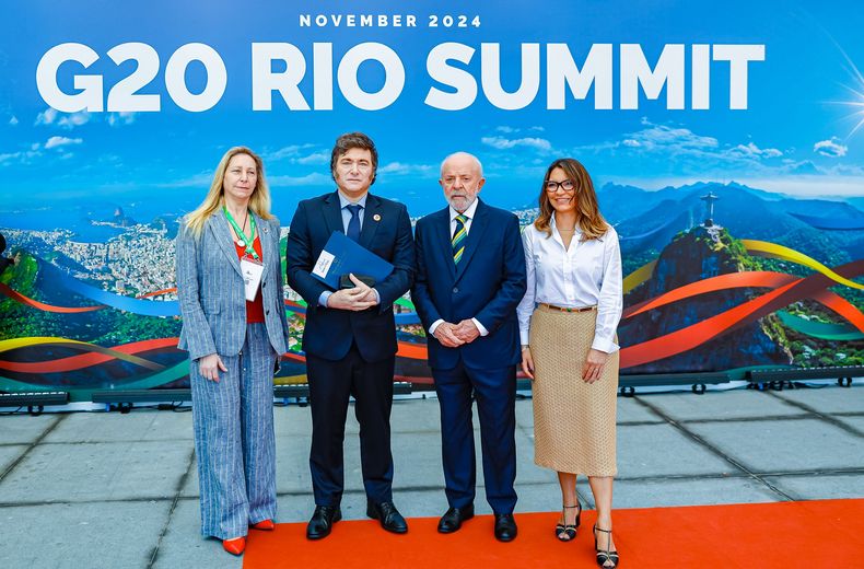 Javier Milei y Lula da Silva en el G20 