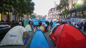 El acampe piquetero reactivó la grieta entre la Nación y la Ciudad
