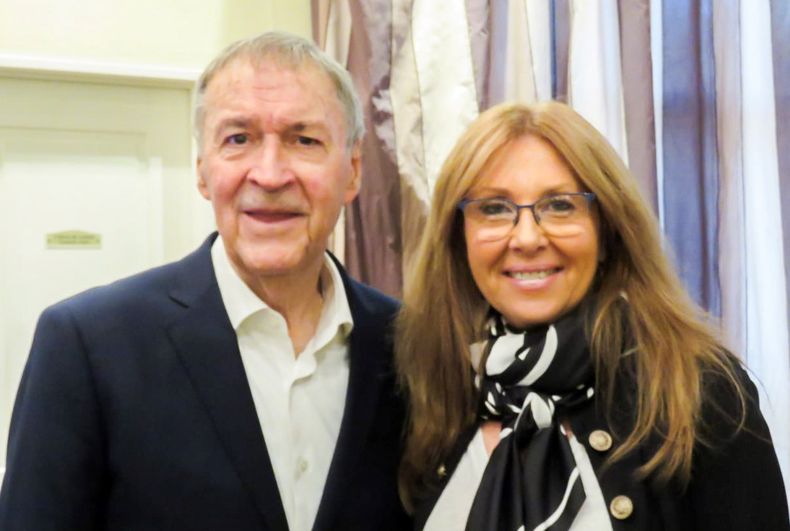 Giaccone con Schiaretti en la visita del cordobés a Santa Fe ciudad.