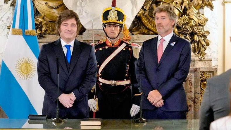 Javier Milei y Juan Bautista Mahiques.