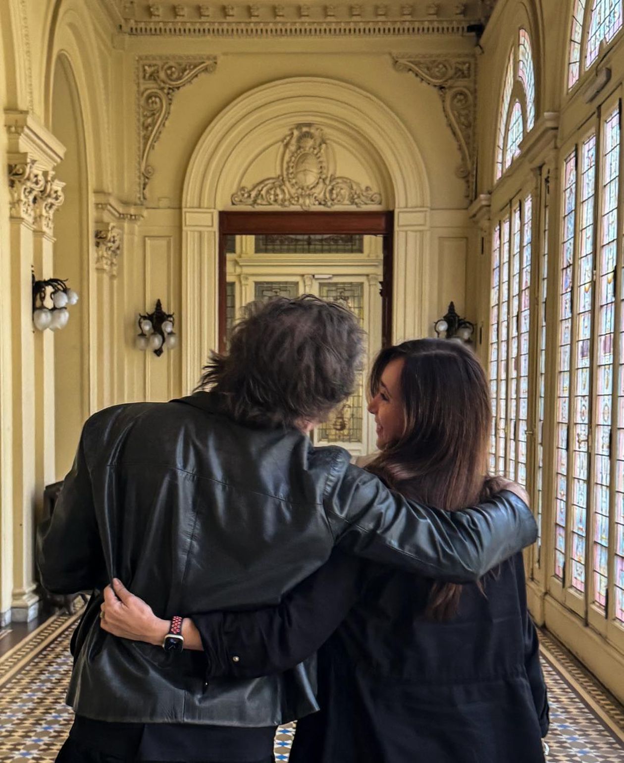 Javier Milei y Victoria Villarruel, en la Casa Rosada.