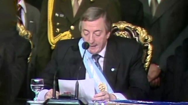 el discurso de asuncion de nestor kirchner, en la previa de la plaza de cfk