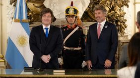 Javier Milei y Juan Bautista Mahiques.