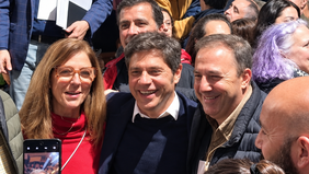 Axel Kicillof y Omar Ruiz, coordinador en Córdoba.&nbsp;