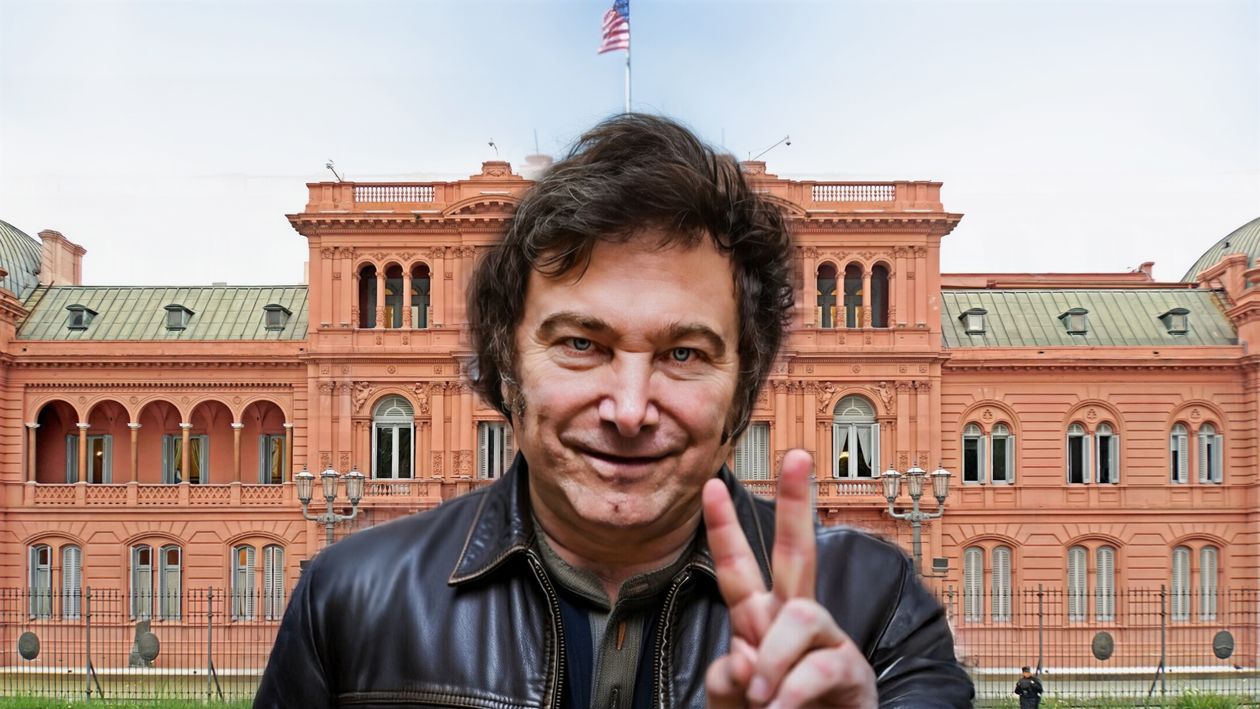 AUHrgentina, el país de Javier Milei con asistencia social directa y empleo trash que aturde al peronismo. Imagen generada con Inteligencia Artificial