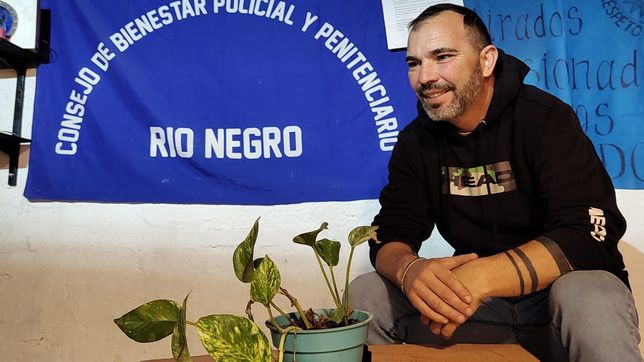 Rubén Muñoz, el referente que encabeza la protesta de los policías de Río Negro.
