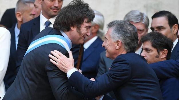 Javier Milei y Mauricio Macri.