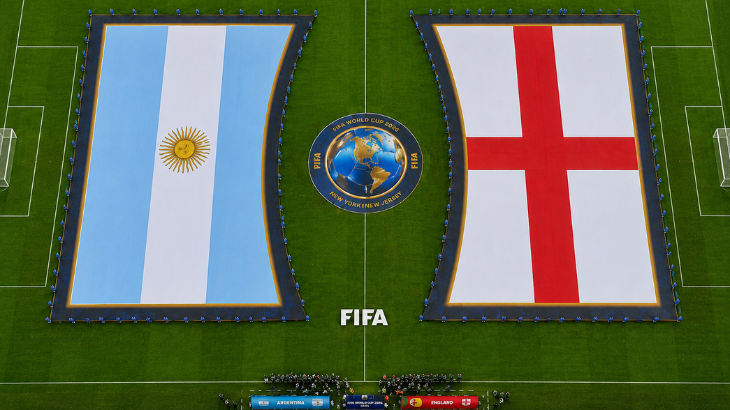 Argentina-Inglaterra, el partido eterno que volverá a jugarse el miércoles (Imagen generada con inteligencia artificial).
