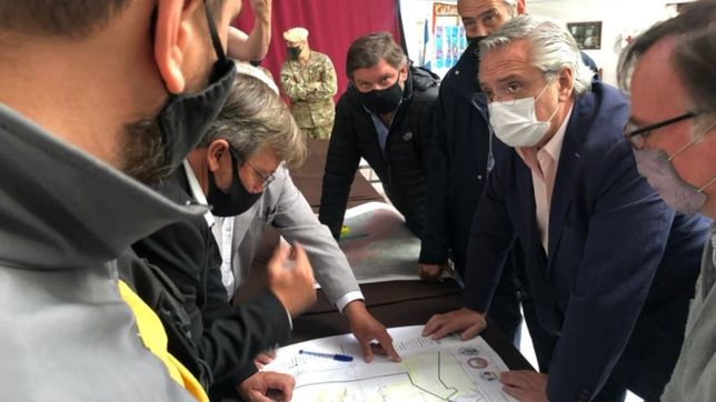 mal momento para fernandez durante su visita a chubut