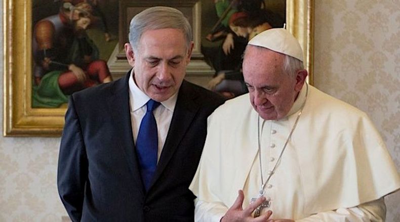El papa Francisco con Benjamín Netanyahu