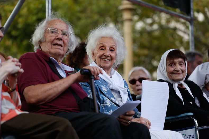 Estela de Carlotto y Adolfo Pérez Esquivel.&nbsp;&nbsp;(Foto: Victoria Gesualdi)