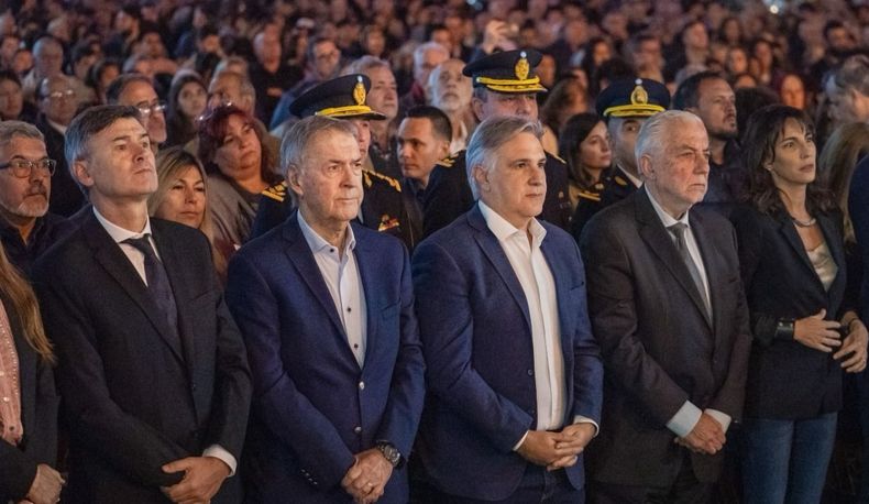 La primera línea del cordobesismo: Martín Llaryora, Daniel Passerini, Juan Schiaretti y Natalia de la Sota