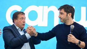Ignacio Torres y Alberto Weretilneck inauguraron una obra clave para el gas de 25 ciudades de la Patagonia. Rolando Figueroa se conectó por videollamada.&nbsp;