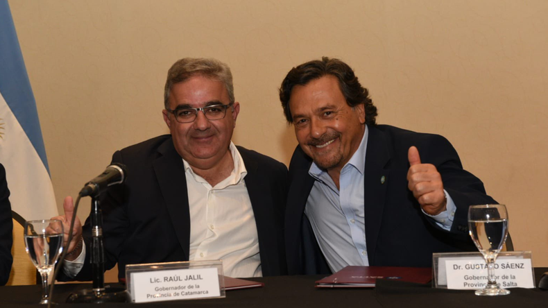 Raúl Jalil y Gustavo Sáenz, caballeros del RIGI.