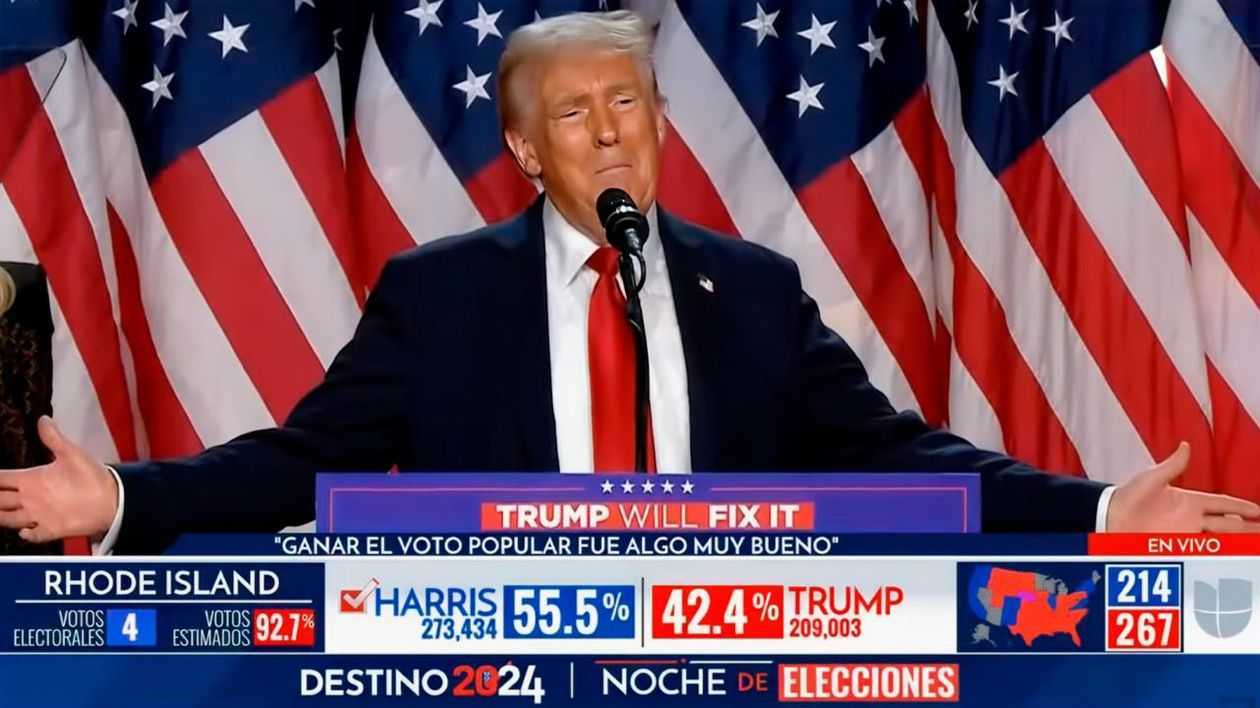 Donald Trump habla como presidente electo de Estados Unidos.
