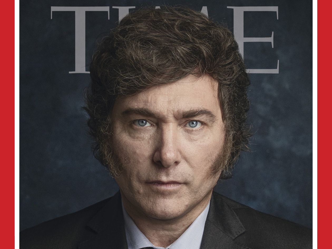 Javier Milei en la portada de la revista Time