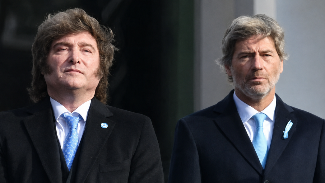 Javier Milei y el ministro de Justicia, Juan Bautista Mahiques.&nbsp;