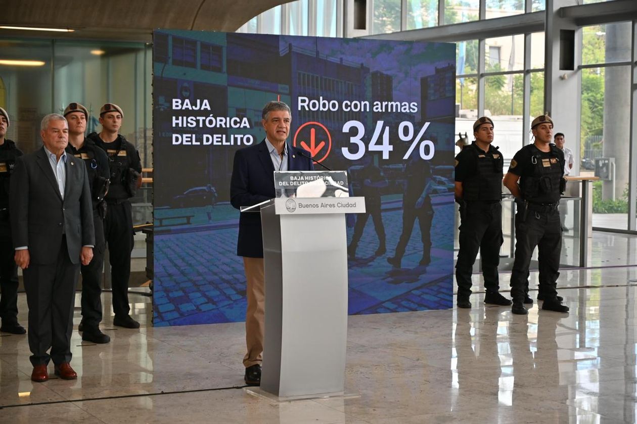 Jorge Macri destacó la baja histórica del delito en la Ciudad de Buenos Aires