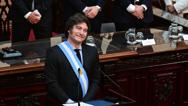 Javier Milei, en el Congreso