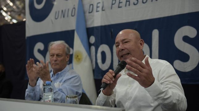 Jorge Molina, Secreterio General de UPCN Santa Fe, con Andres Rodríguez, líder del gremio a nivel nacional.