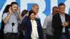 Luis Petri, Patricia Bullrich y Mauricio Macri en el búnker de JxC el 22 de octubre&nbsp;