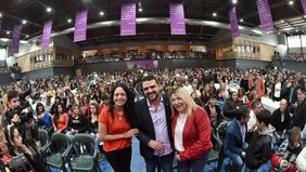 Bertone y Vuoto, juntos en un acto con mujeres en Ushuaia