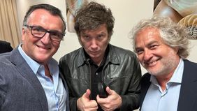 Javier Milei y los fundadores de Globant Javier Milei y los fundadores de Globant