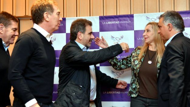 Karina Milei y Cristian Ritondo.