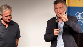 Mauricio Macri y Andrés Ibarra en la pelea electoral en Boca