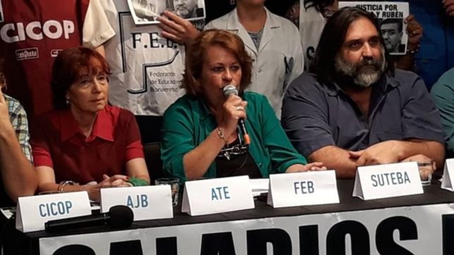 los docentes bonaerenses confirmaron un paro por 48 horas: jueves y viernes