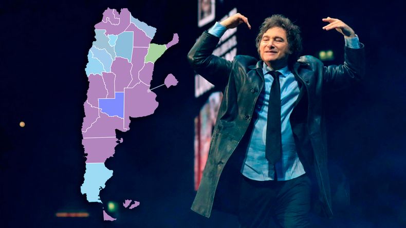 Javier Milei exhibe un crecimiento de la economía en todo el país con un mapa falso&nbsp;